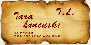 Tara Lančuški vizit kartica